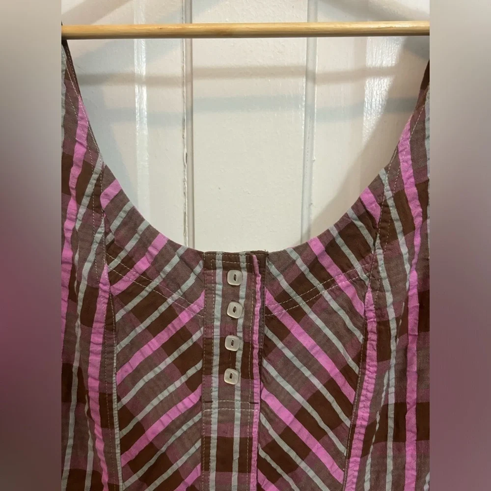 Free People Tulie Plaid Midi Dress Size Small